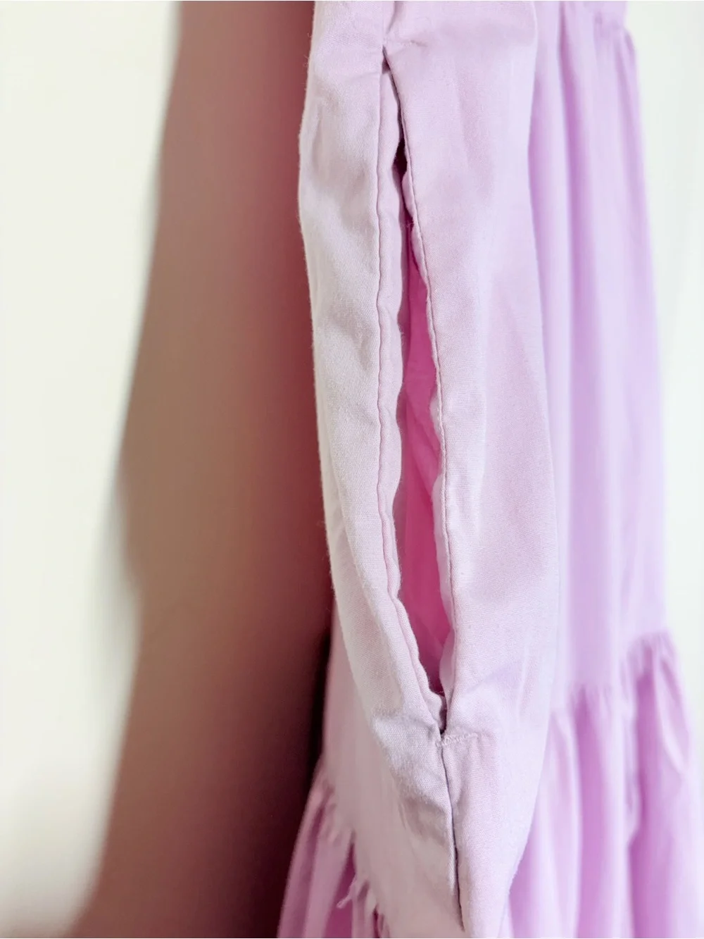 Abercrombie & Fitch Lavender Smocked Tiered Maxi Dress Cottagecore